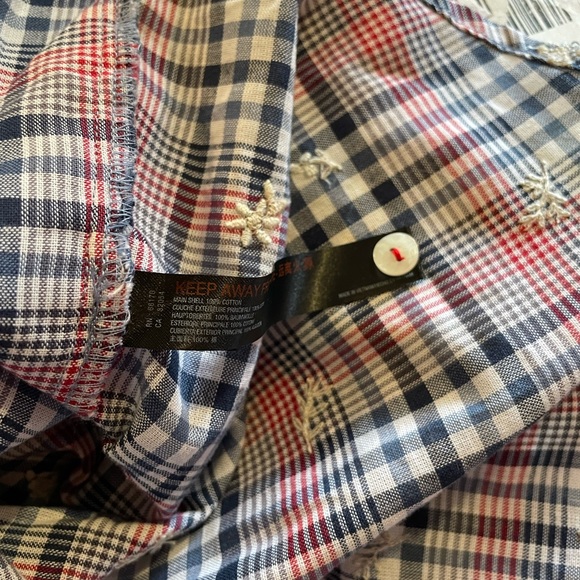 NWT Anthropologie Matching Plaid Puff Sleeve Embroidered Pajama Short & Top Set - Picture 5 of 9